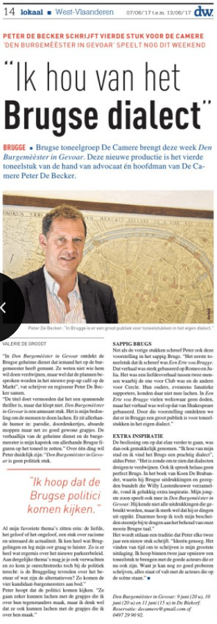 peter de becker, toneel, theater, de camere